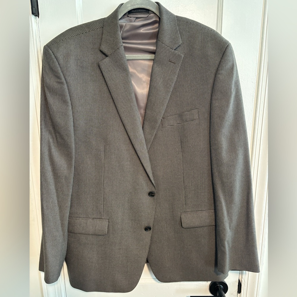 Lauren Ralph Lauren Classic-Fit Ultra-Flex Stretch Brown Houndstooth Sport Coat